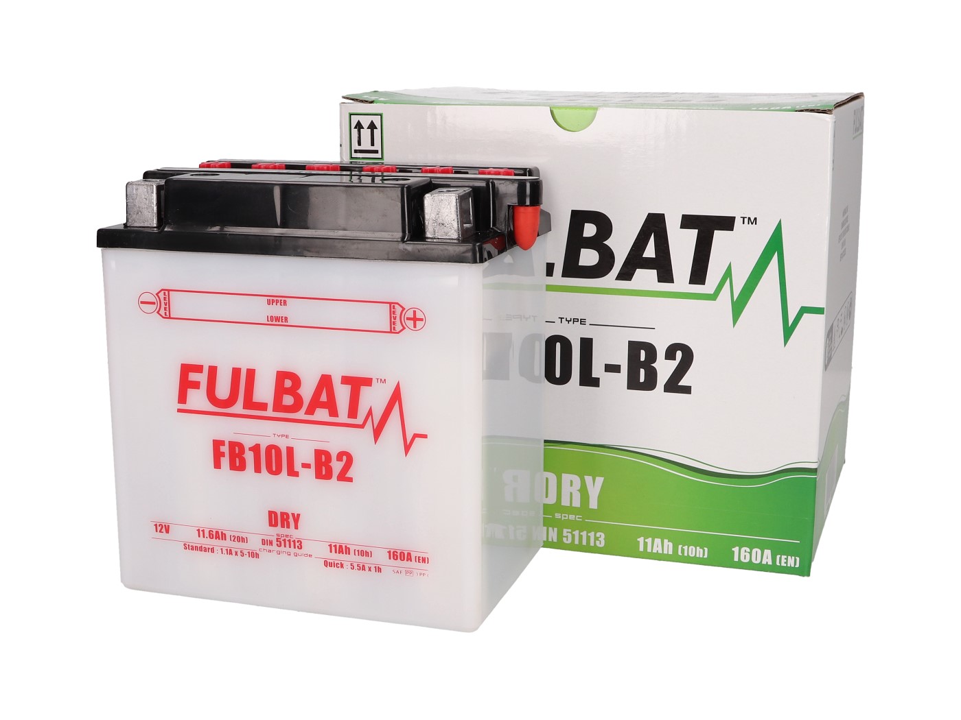 Baterie Fulbat FB10L-B2, včetně kyseliny FB550557