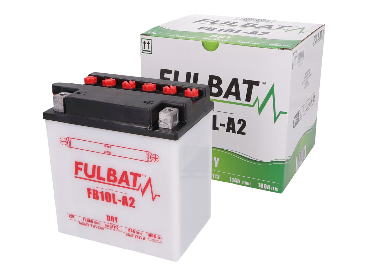 Baterie Fulbat FB10L-A2, včetně kyseliny FB550556