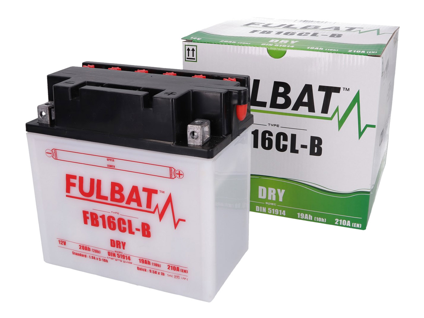 Baterie Fulbat YB16CL-B, včetně kyseliny FB550579