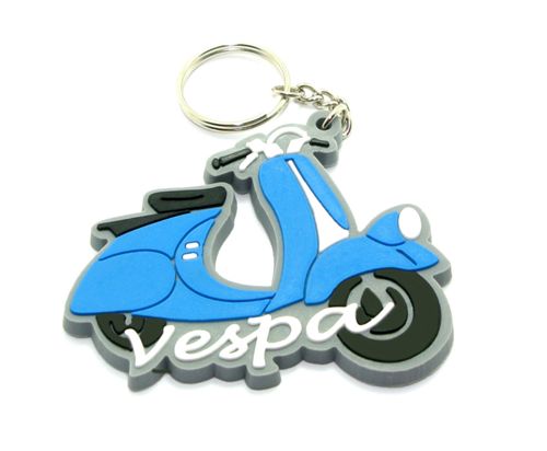 ST Přívěsek na klíče Vespa pogumovaná, modrá 95440200