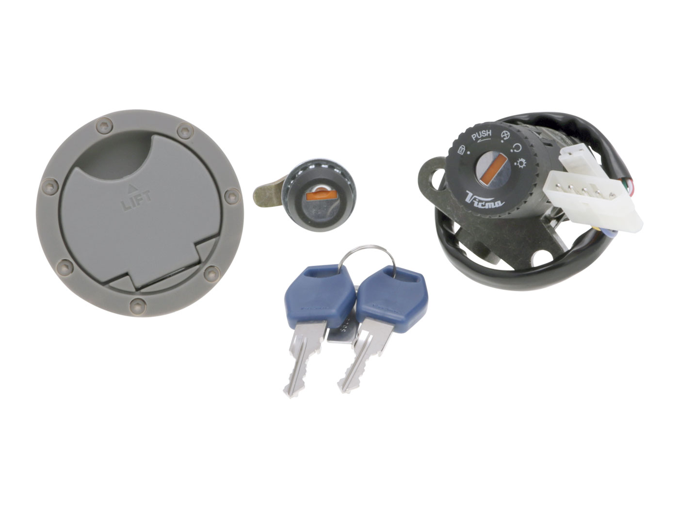 Vparts Spínací skřínka + zámky Vicma, Rieju RS1 od r.v. 99 VC18473