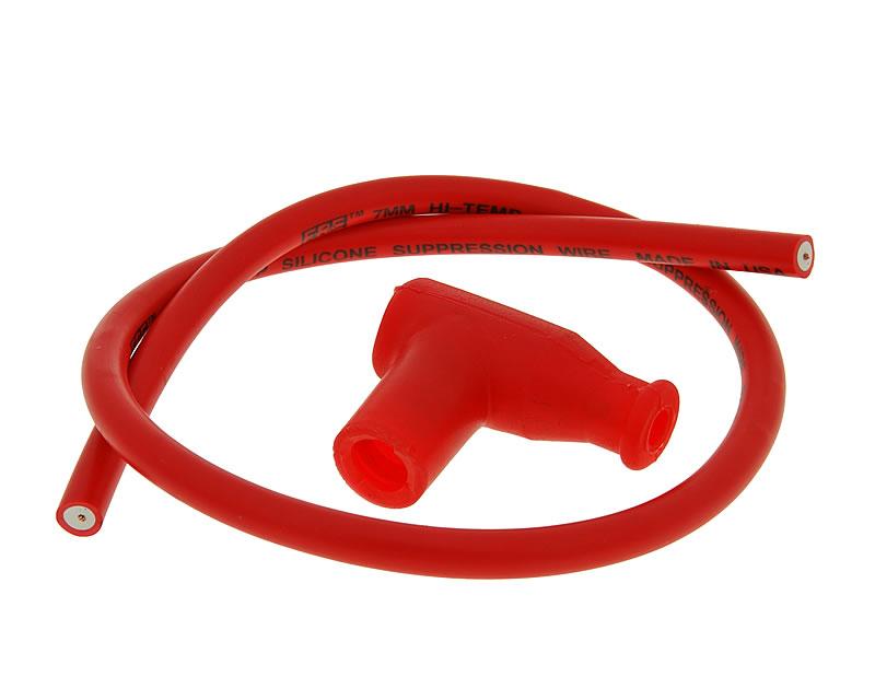 101 Octane Kabel ke svíčce včetně fajfky, červený IP12098