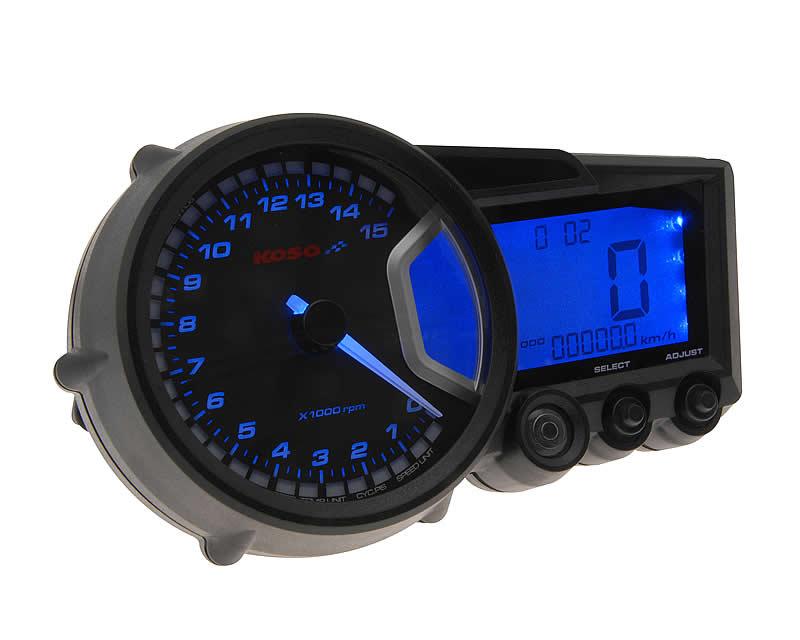 Multifunkční tachometr Koso RX2 GP Style 13258