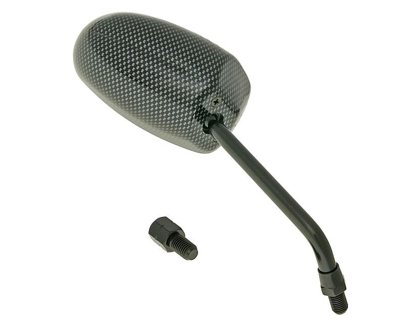 Vparts Zrcátko F1 Round Style pravé M10 Carbon-Look VC18633