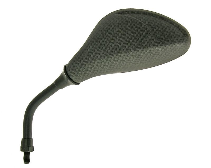 Vparts Zrcátko Flash levé M8 Carbon-Look krátký závit VC18639