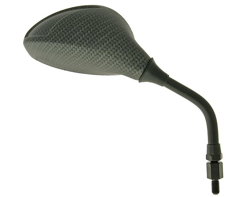Vparts Zrcátko Flash pravé M8 Carbon-Look krátký závit VC18638