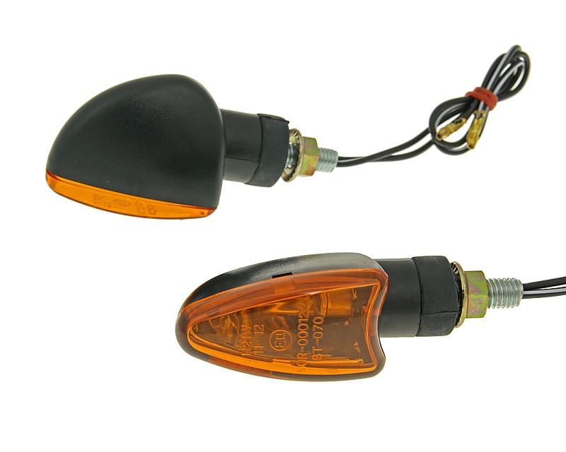 101 Octane Sada blinkrů M8 černá Edge oranžové, krátký, Beta RR VC20103
