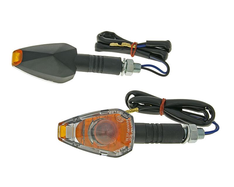 Vparts Sada blinkrů M10 černá Crystal čirý VC20084