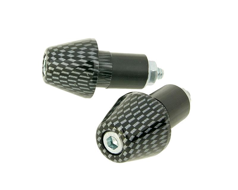 Vparts Koncovky řidítek Short 17,5mm - Carbon VC21108