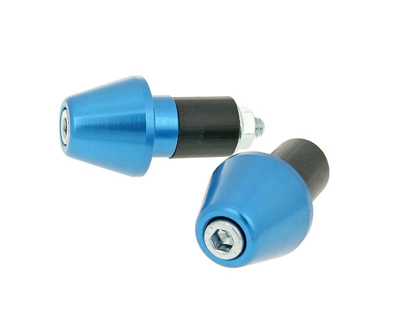 Vparts Koncovky řidítek Short 17,5mm - modrá VC21109