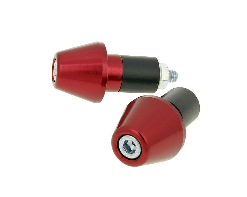 Vparts Koncovky řidítek Short 17,5mm - červená VC21110