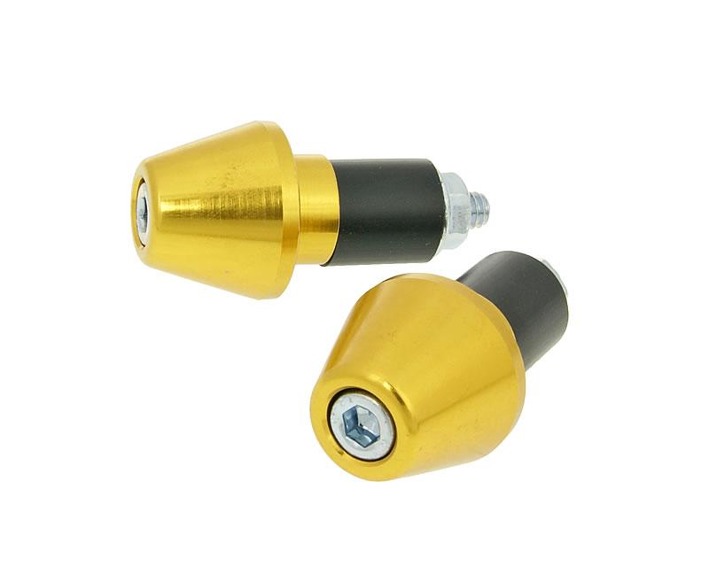 Vparts Koncovky řidítek Short 17,5mm - zlatá VC21111