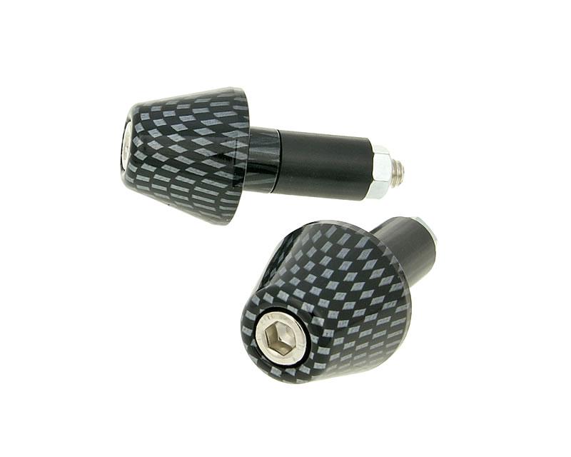 Vparts Koncovky řidítek Short 13,5mm - Carbon VC21113