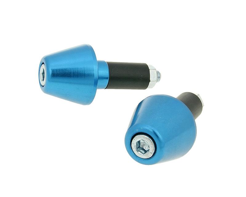 Vparts Koncovky řidítek Short 13,5mm - modrá VC21114
