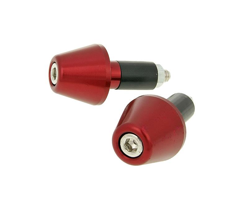 Vparts Koncovky řidítek Short 13,5mm - červená VC21115