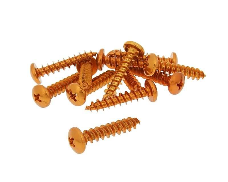 Vparts Sada šroubů 12ks na plasty oranžová - 6x30 VC21268