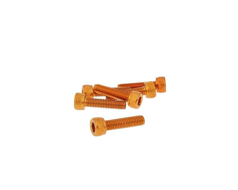 Vparts Sada šroubů 6ks inbus oranžová - M5x20 VC21272