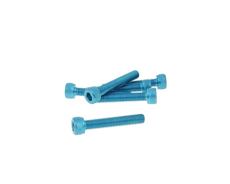 Vparts Sada šroubů 6ks inbus modrá - M5x30 VC21273