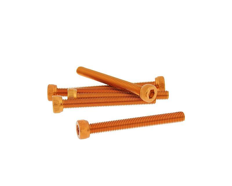 Vparts Sada šroubů 6ks inbus oranžová - M5x45 VC21280