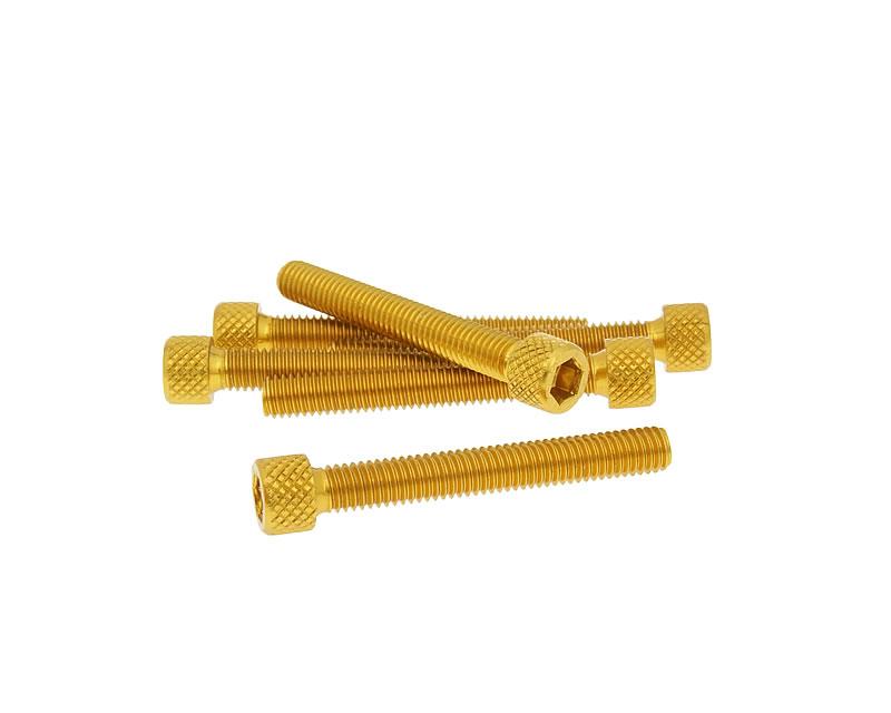 Vparts Sada šroubů 6ks inbus zlatá - M6x45 VC21291