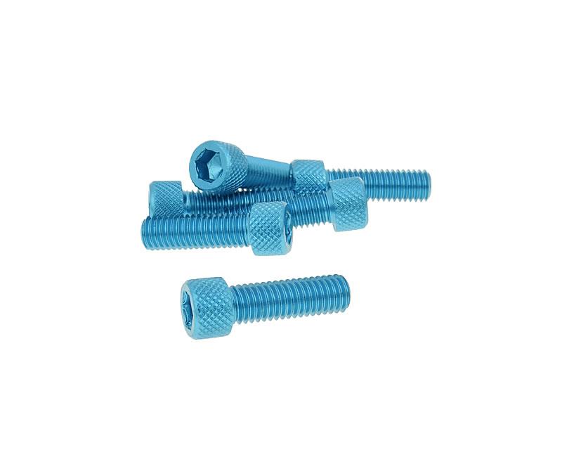 Vparts Sada šroubů 6ks inbus modrá - M8x25 VC21293