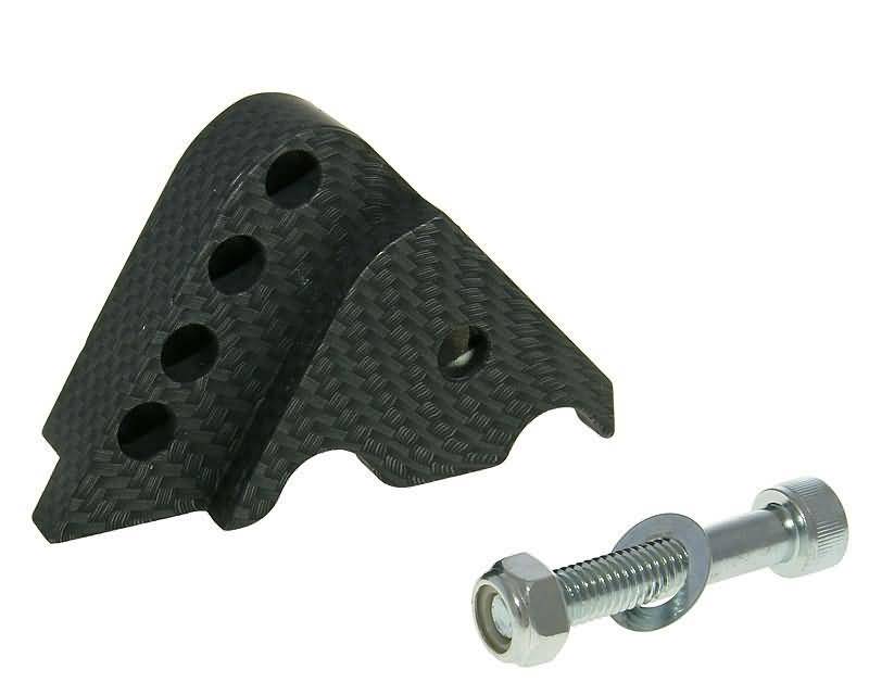 Vparts Podložka pod pružinu CNC 4 díry Carbon-Look, Minarelli horizontal VC21331