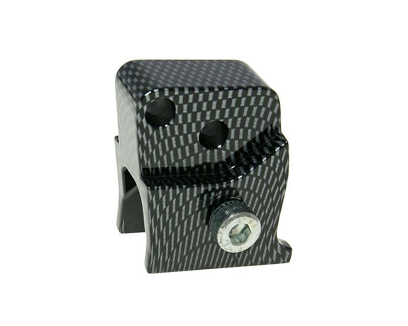 Vparts Podložka pod pružinu CNC 2 díry Carbon-Look, Peugeot horizontal VC21319