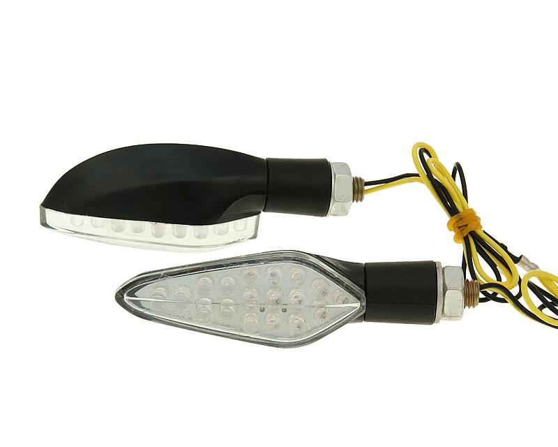 101 Octane Sada blinkrů M10 závit LED, Shadow černé IP24493