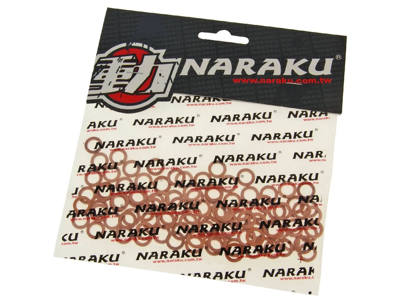 Sada těsnících posložek měď Naraku 6x10x1,5mm 100ks NK150.59-100