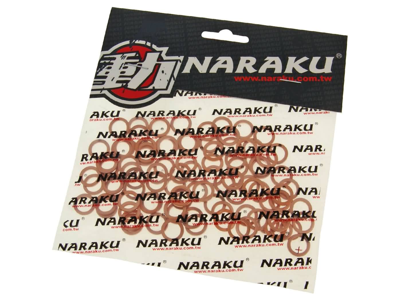 Sada těsnících posložek měď Naraku 8x12x1,5mm 100ks NK150.68-100