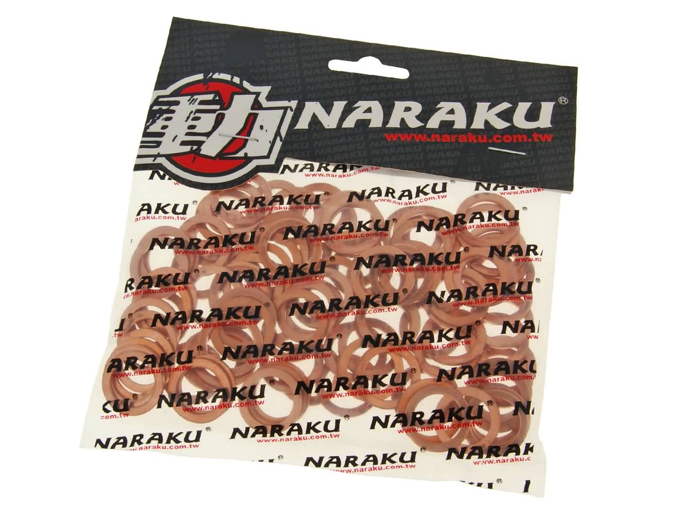 Sada těsnících posložek měď Naraku 14x20x1,5mm 100ks NK150.71-100