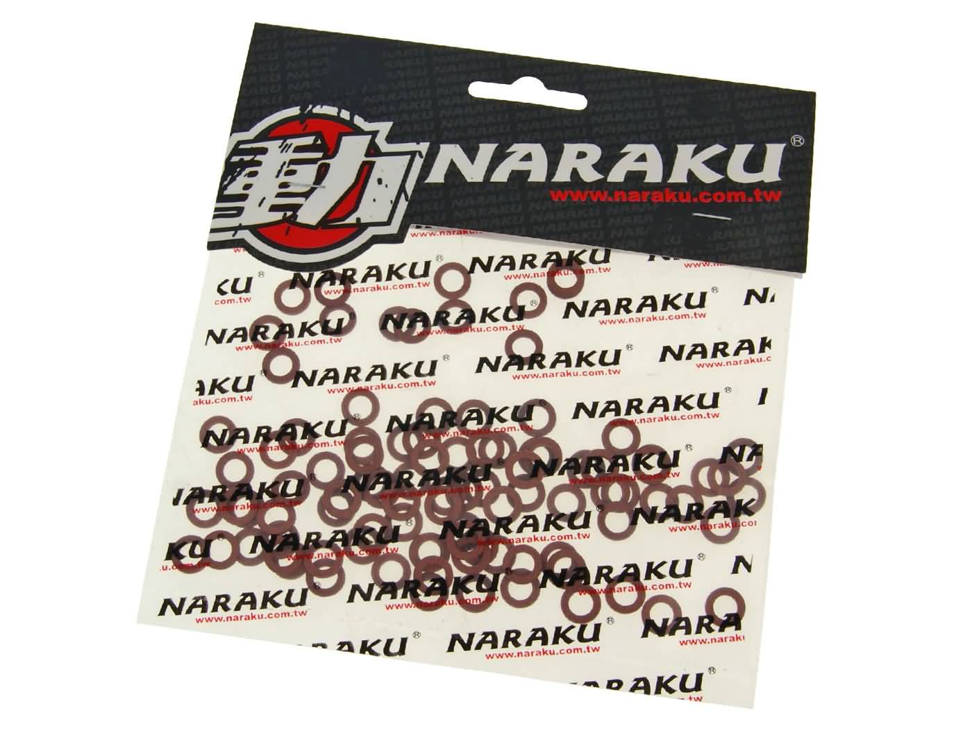Sada fíbrových těsnění Naraku 5x9x1mm 100ks NK150.48-100