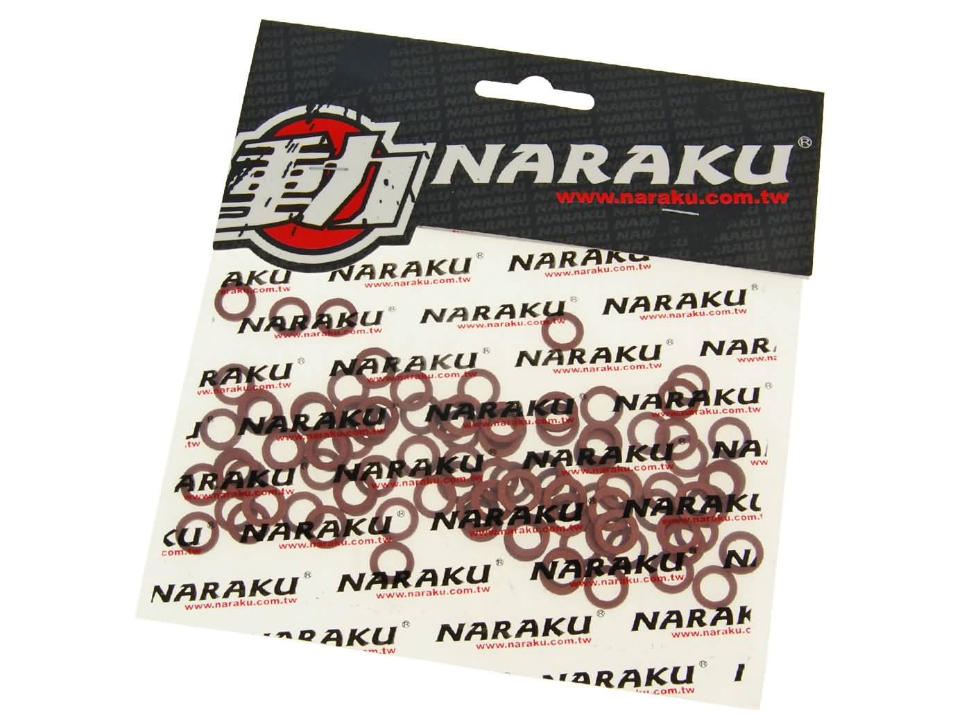 Sada fíbrových těsnění Naraku 6x10x1mm 100ks NK150.50-100