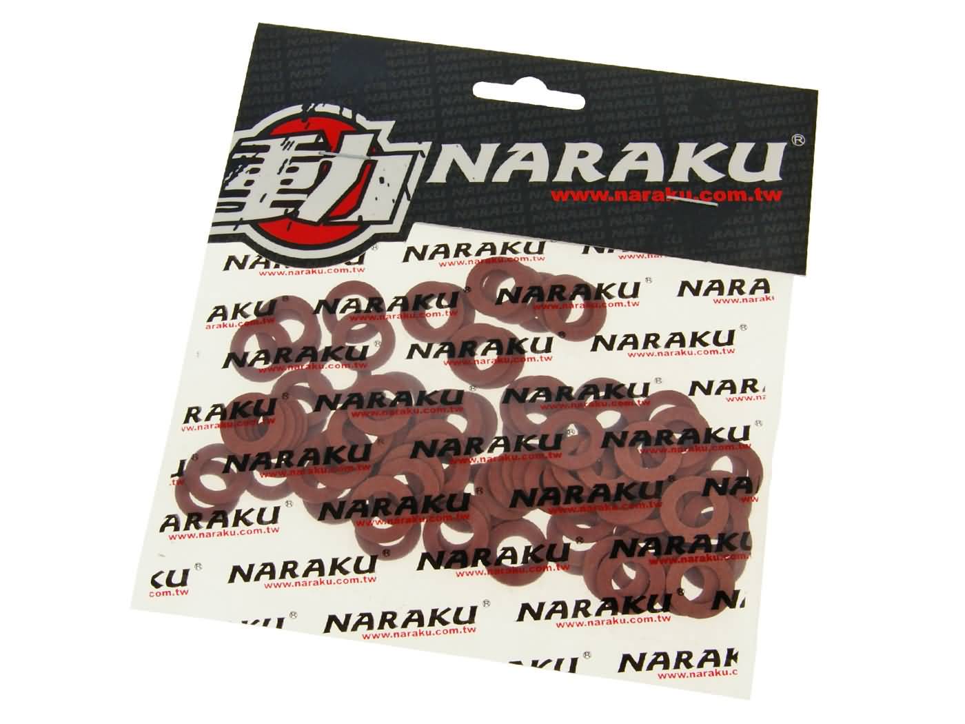 Sada fíbrových těsnění Naraku 8x15x1mm 100ks NK150.53-100