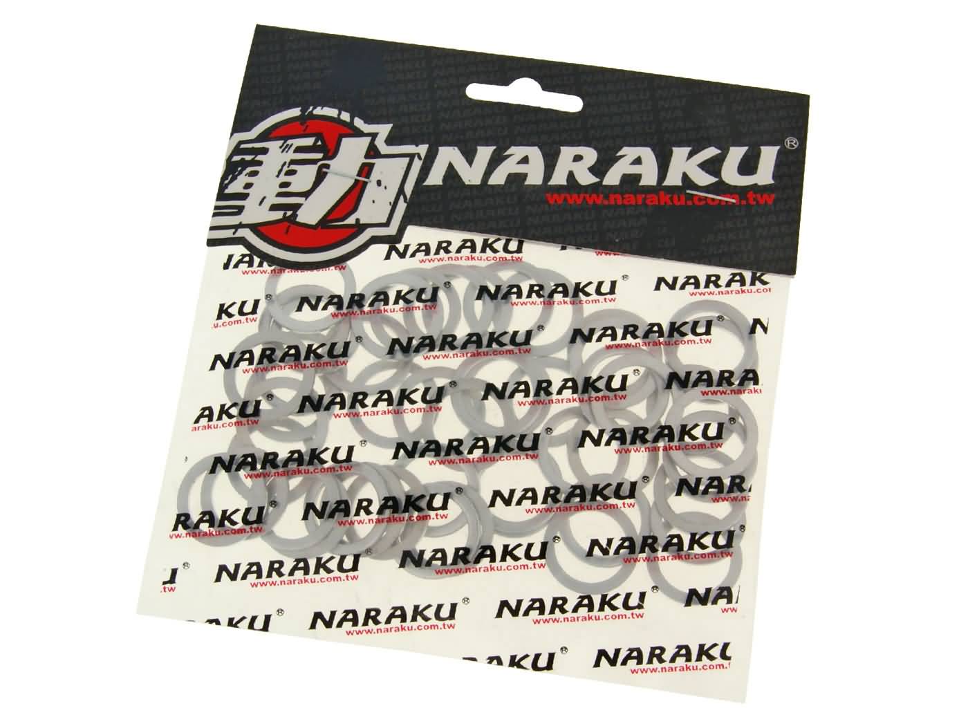 Sada těsnících podložek hliník Naraku 16x22x1,5mm 50ks NK150.45-50