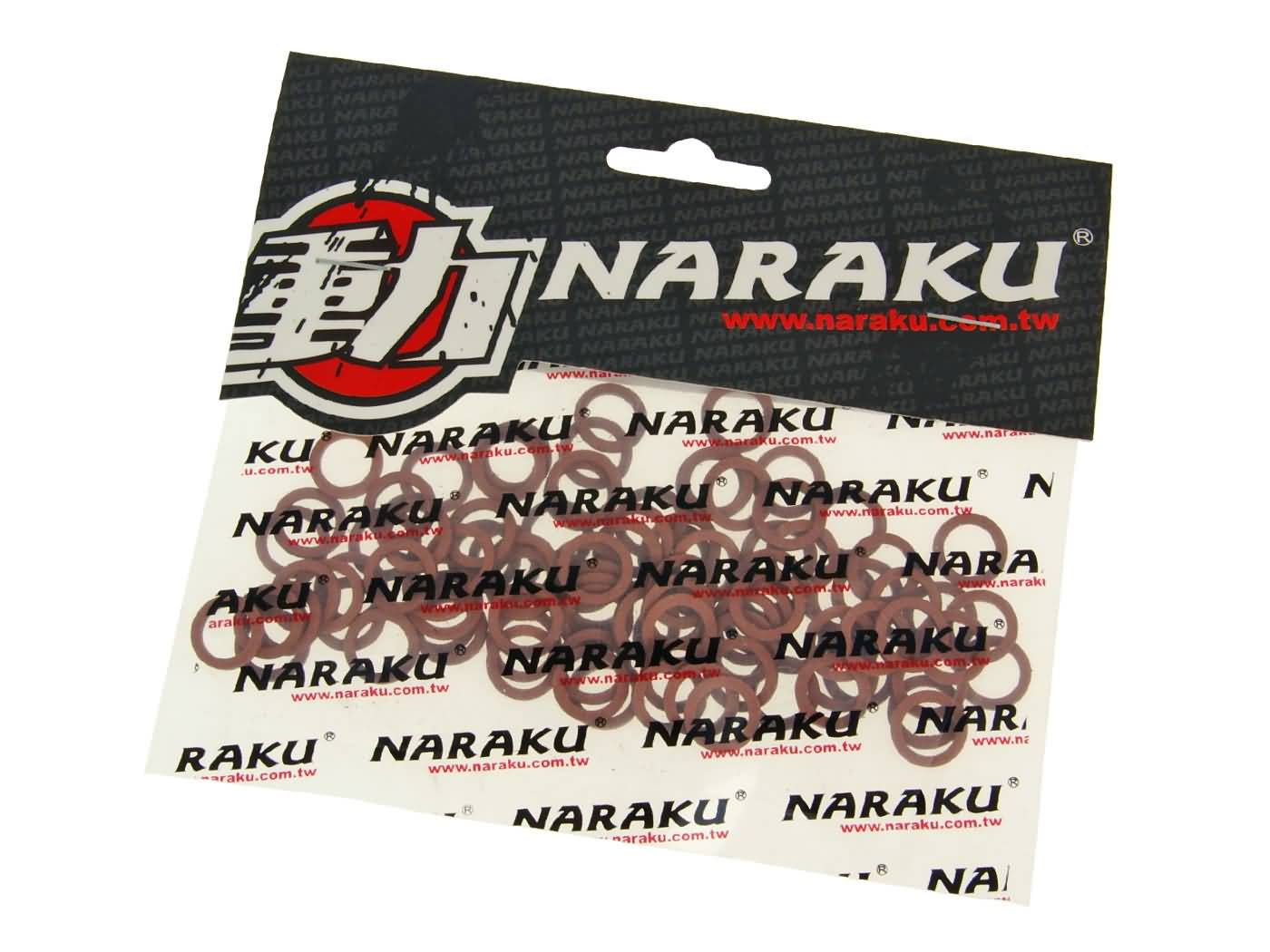 Sada fíbrových těsnění Naraku 8x12x1mm 100ks NK150.52-100