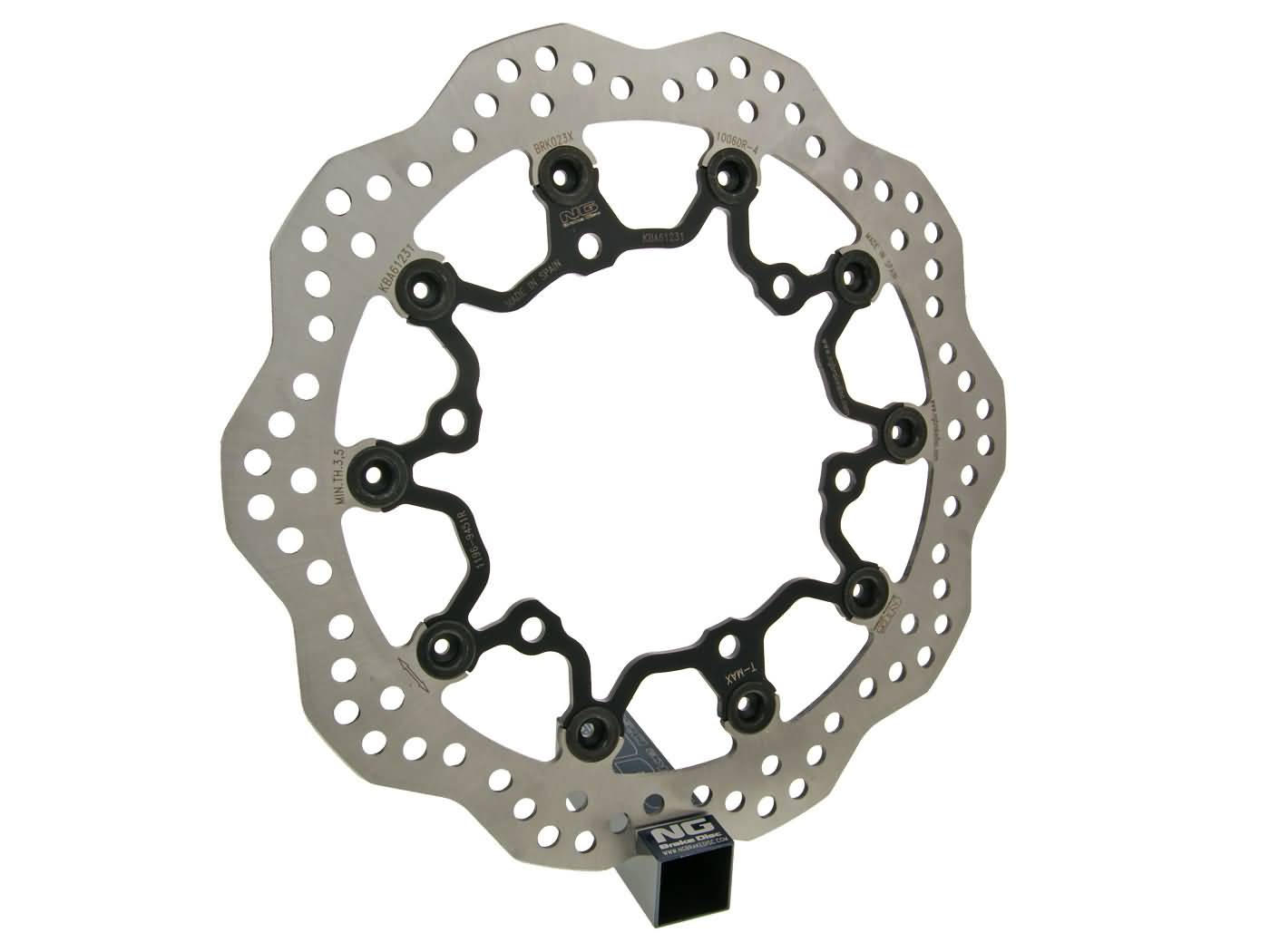 NG Brake Disc Brzdový kotouč NG Wavy Oversize plovoucí, Yamaha T-Max 500 (-2011) přední NG1196X
