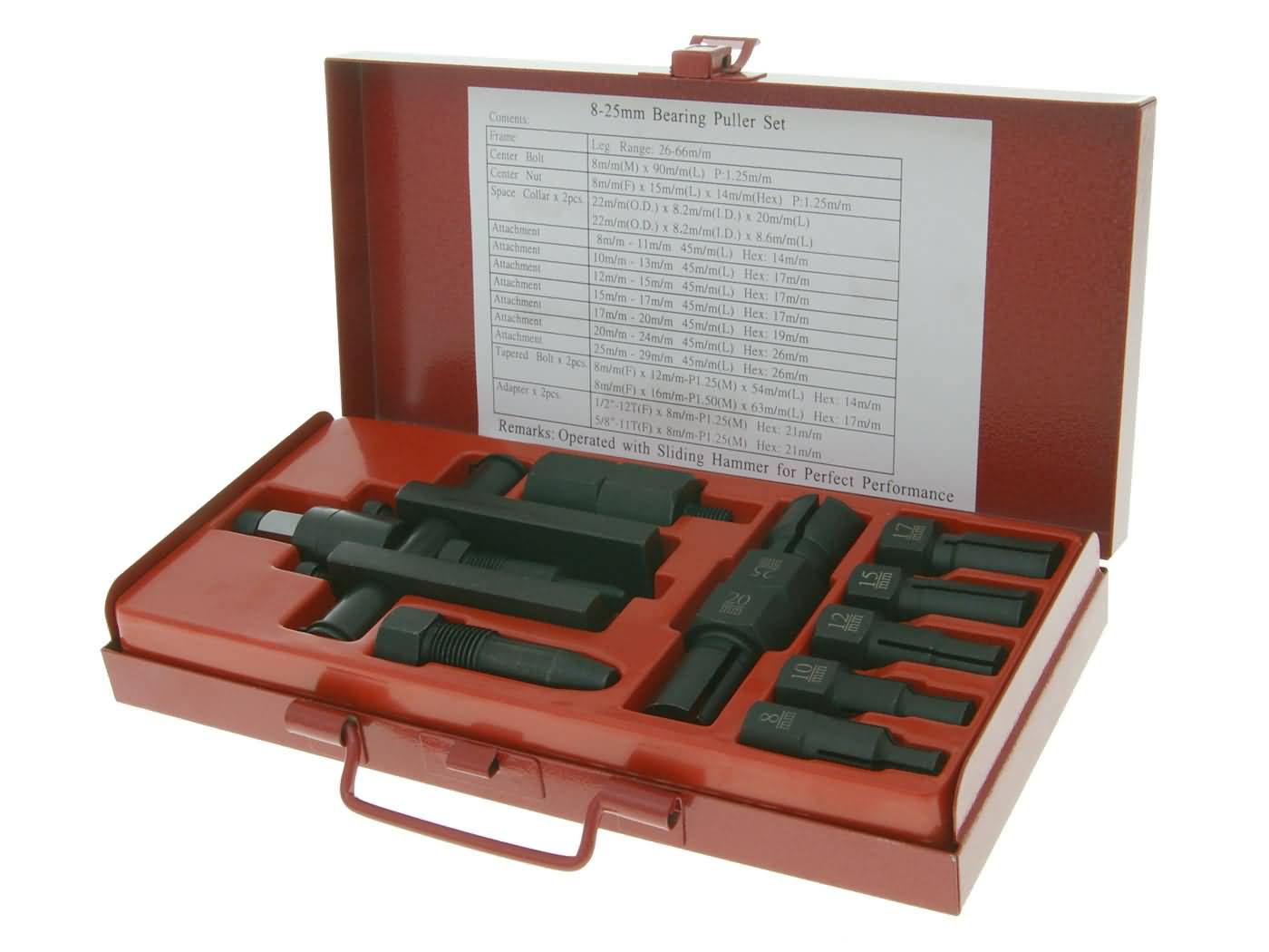 Buzzetti nářadí Sada vytahováků ložisek Buzzetti 8-25mm BZT30586