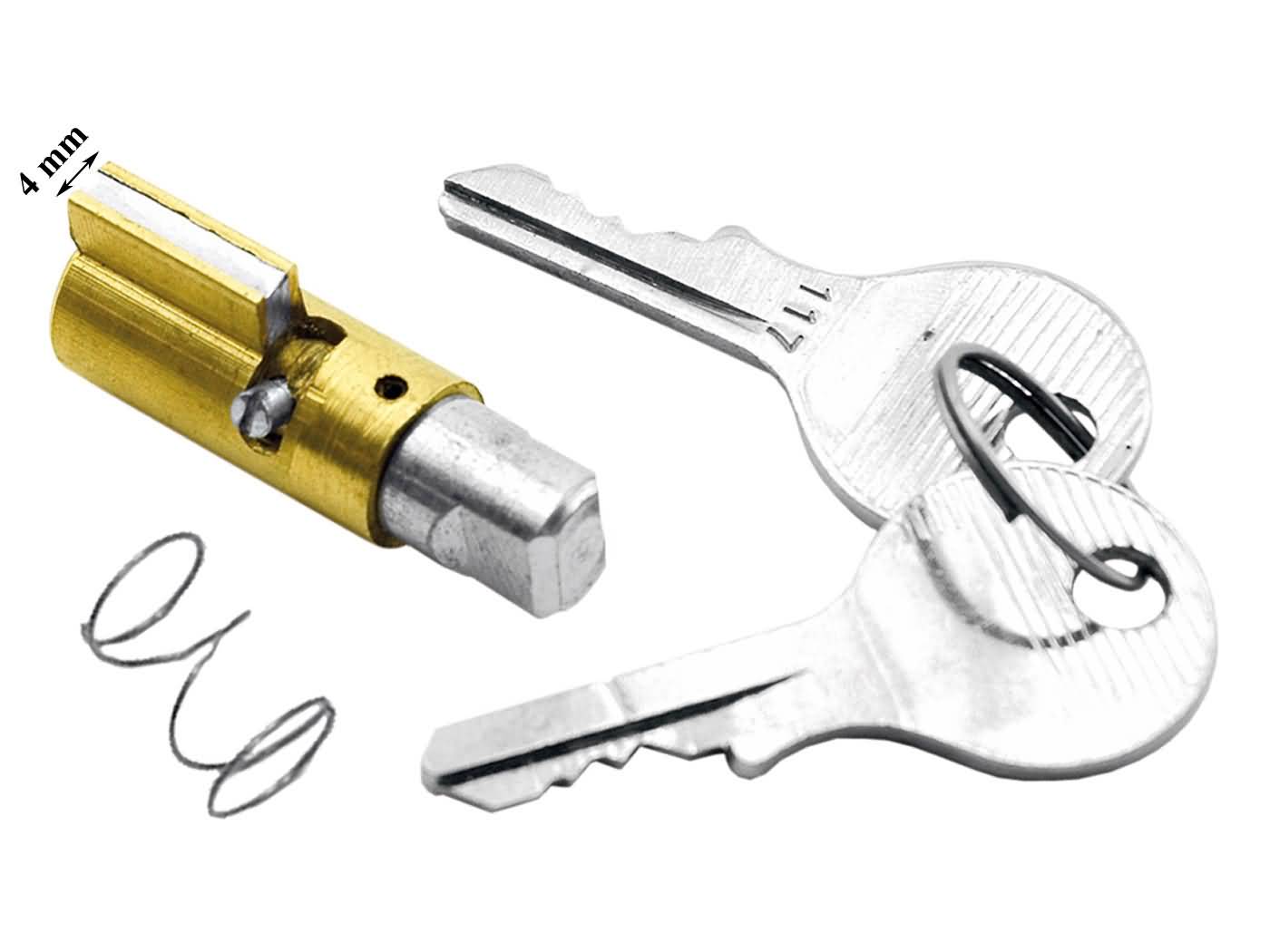 Tecnium Zámek řízení / sedla 4mm, Vespa 50, 125 VC32875