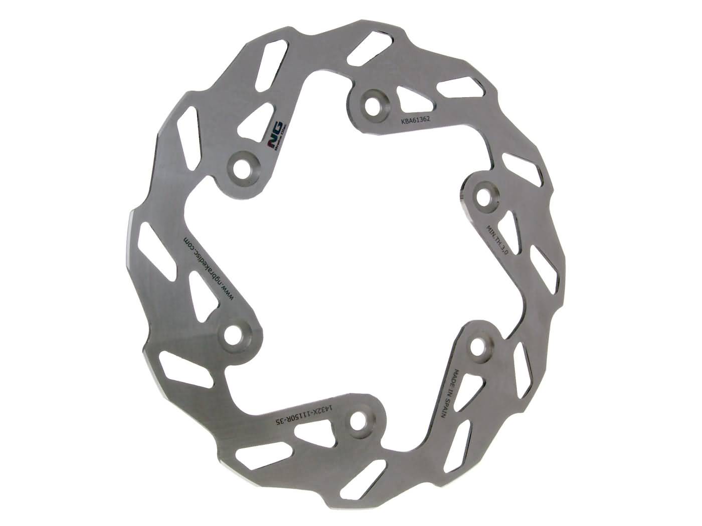 NG Brake Disc Brzdový kotouč NG Wavy, Kymco Super 8 50, 125 přední NG1432X