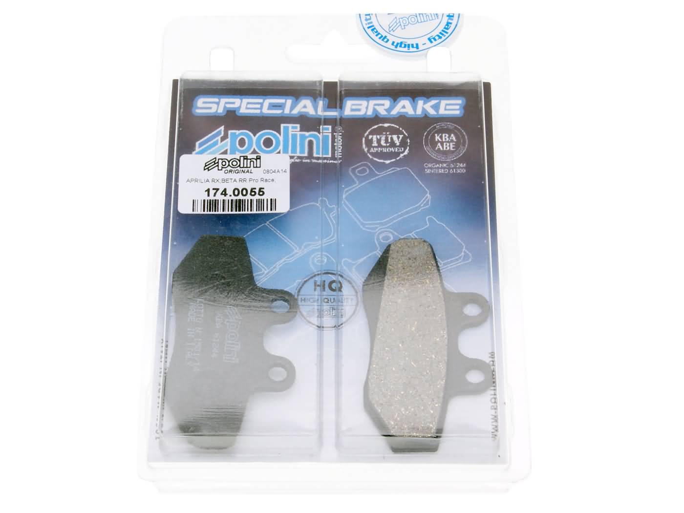 Brzdové destičky Polini organic, Aprilia RX, SX 174.0055