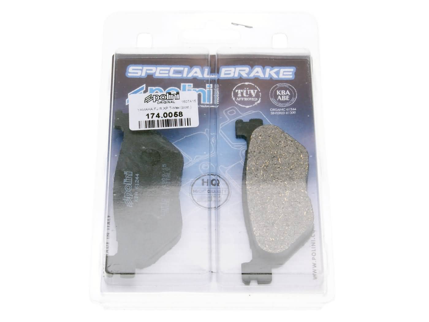 Brzdové destičky Polini organic, Yamaha T-Max 500 174.0058