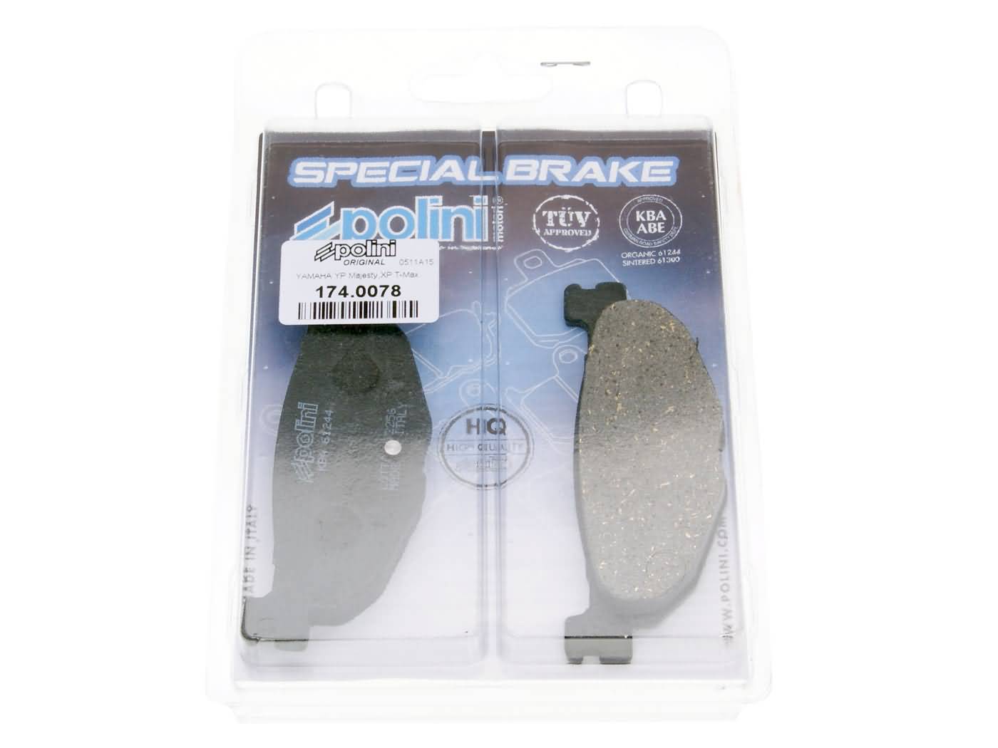 Brdové destičky Polini Organic, Yamaha Majesty 400, T-Max 500 174.0078