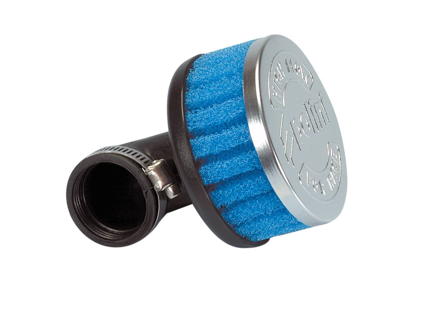 Vzduchový filtr Polini Special air box krátký 34mm 90° modrá 203.0055