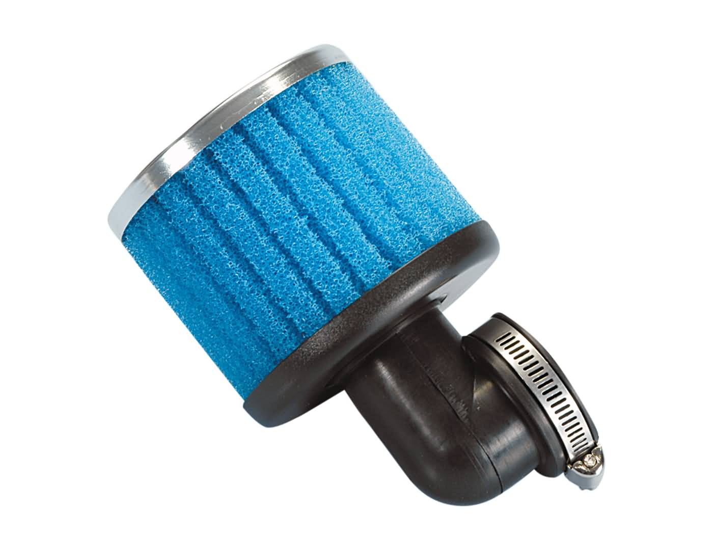 Vzduchový filtr Polini Special air box 38mm 90° modrá 203.0056