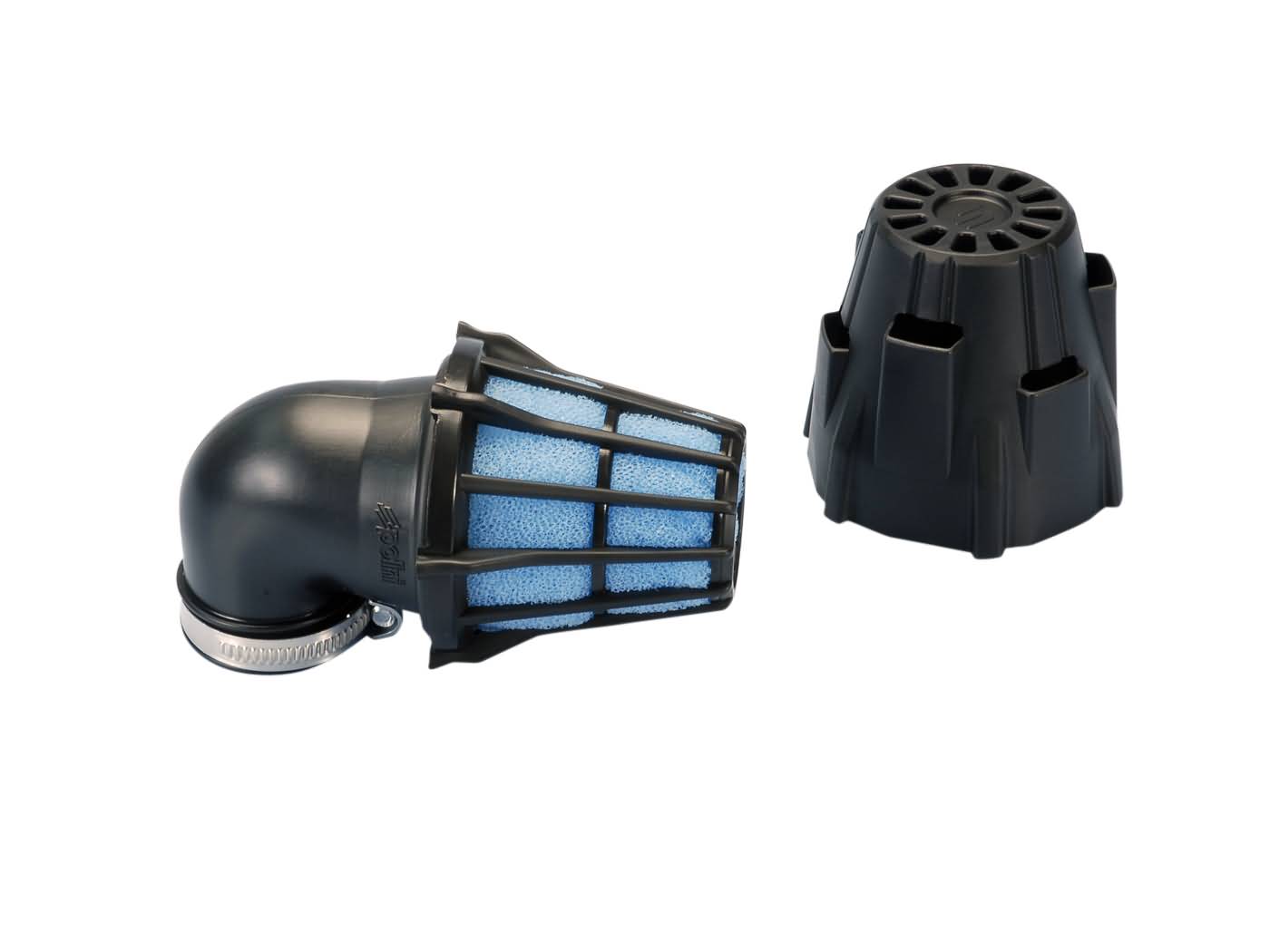 Vzduchový filtr Polini air box 37mm 90° černá 203.0094
