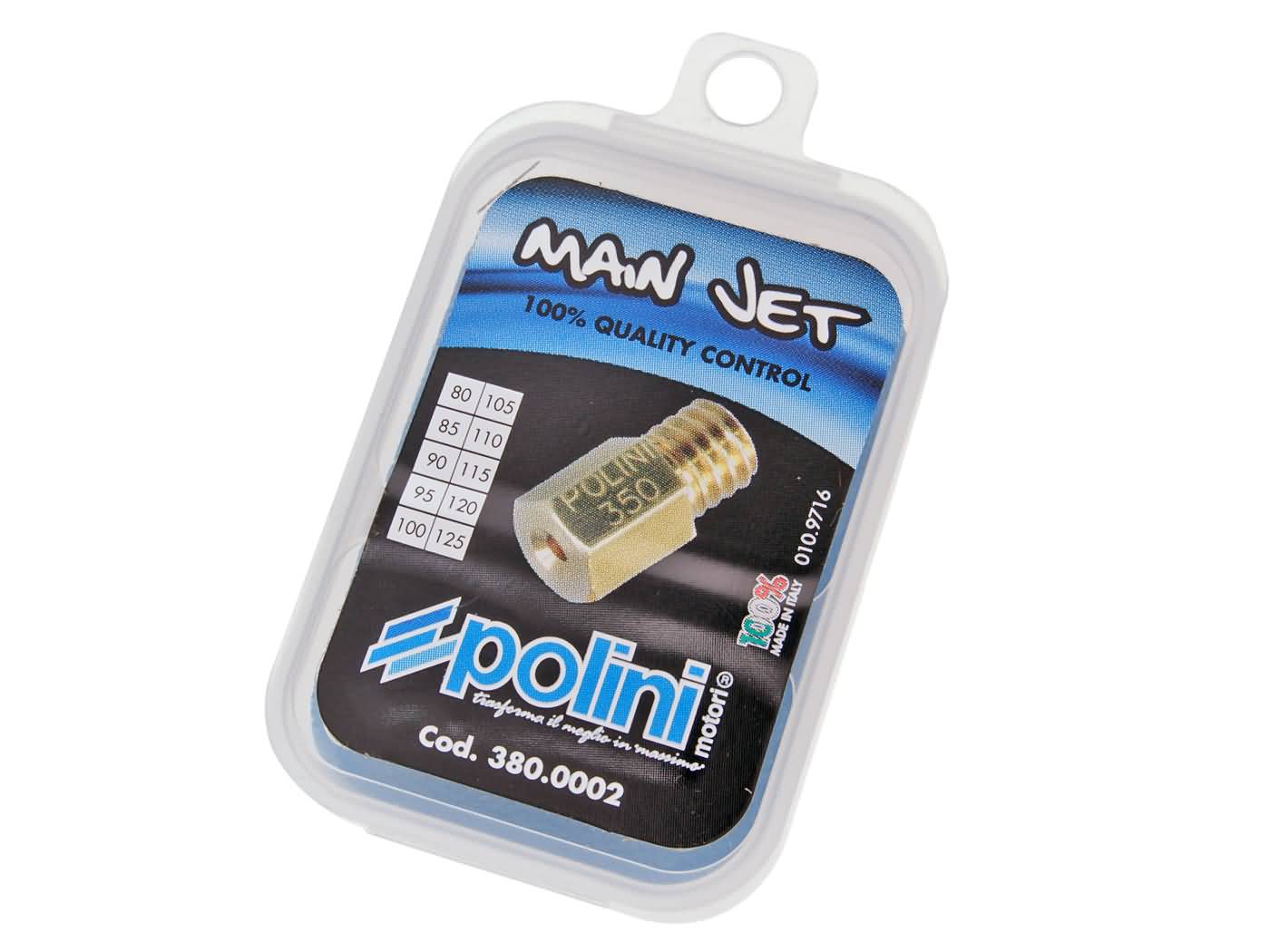 Polini Sada trysek Polini, Mikuni karburátor velikost 80 - 125 380.0002