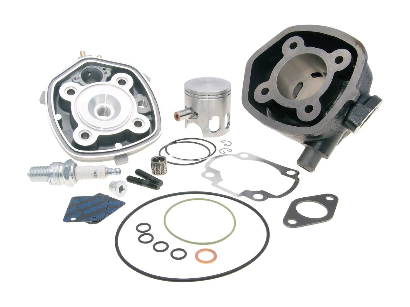 Válec Polini racing, litina 70ccm, Minarelli horizontal LC 166.0083/R