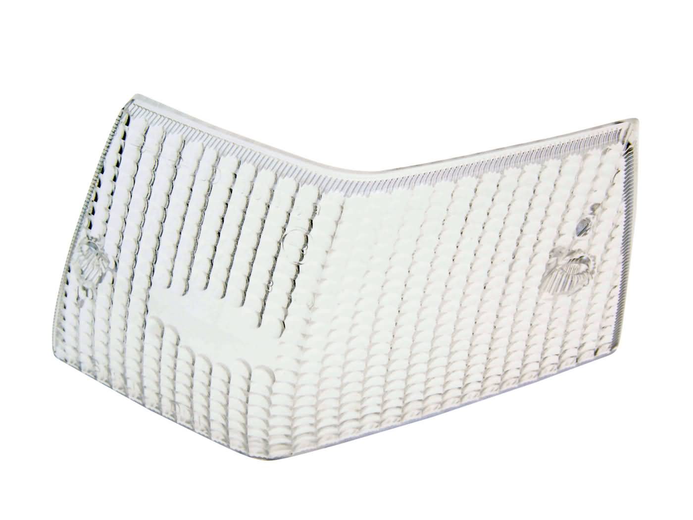 RMS Sklíčko blinkru zadní pravé, průhledné, Vespa PX, T5, VNX, VLX, VSE, VNX2T 35621