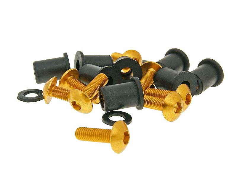 Vparts Sada šroubů + matky do plastů M5x16, 8ks Varianta: zlatá VC21209
